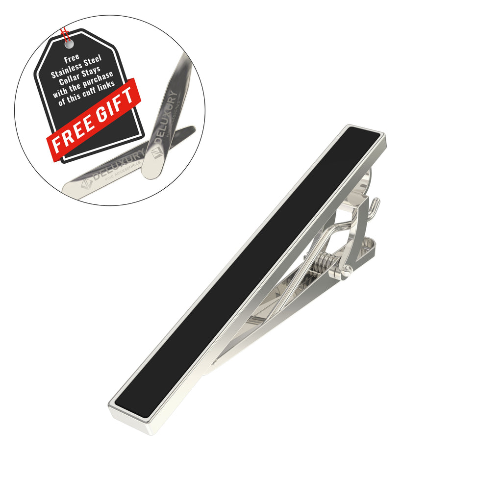 Professional - Black Tie Clip - Classic, Elegant & Goes With Any Tie
