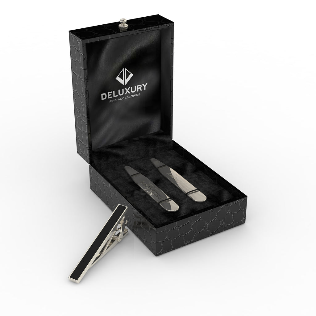 Professional - Black Tie Clip - Classic, Elegant & Goes With Any Tie