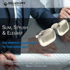 Professional - Modern Styled Brushed Steel Cuff Link Set - BONUS: Stainless Steel Collar Stays (2)