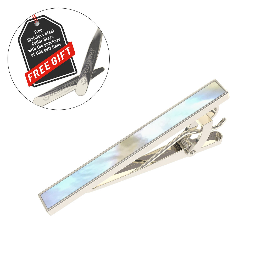 Professional - Mother-of-Pearl Tie Clip - Classic, Elegant & A Perfect Gift