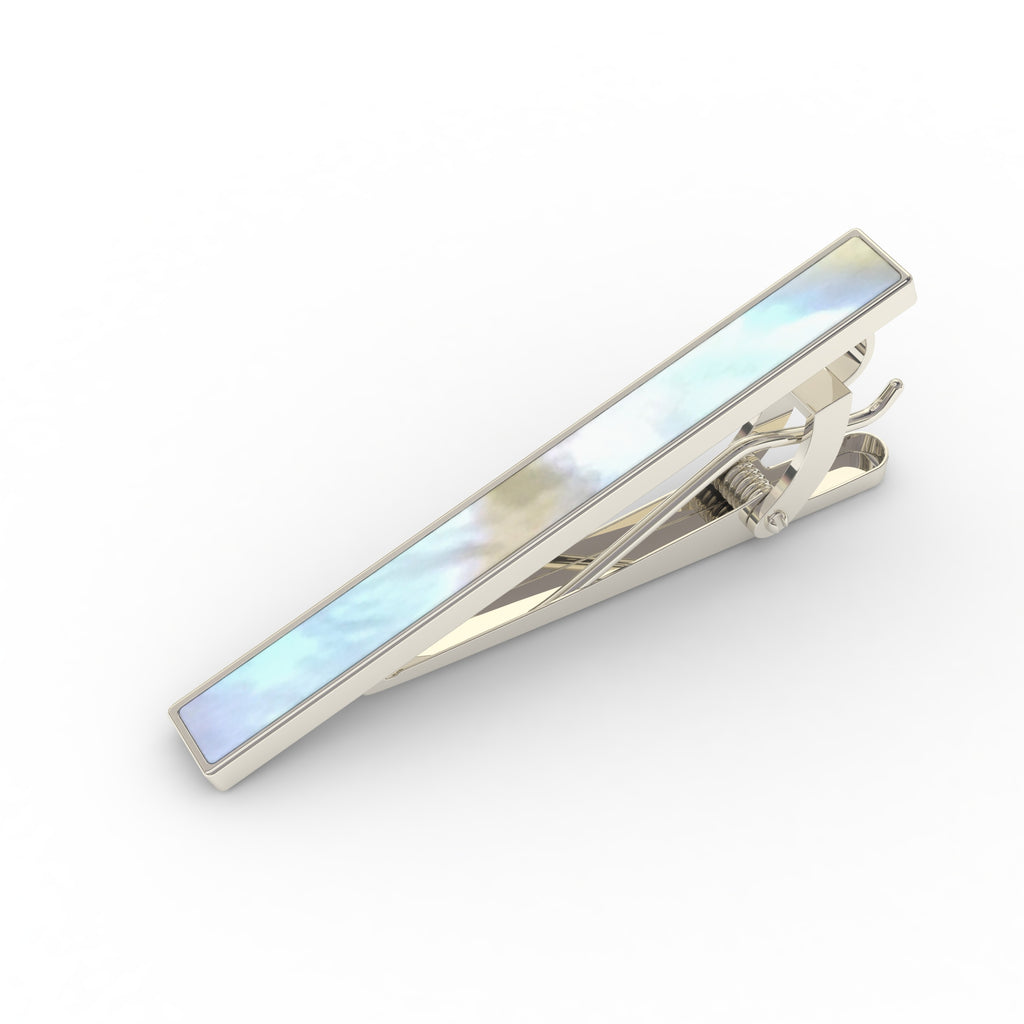 Attent Ruim Datum Mother-of-Pearl Tie Clip - Classic, Elegant & a Perfect Gift | Deluxury Fine Accessories Attent Ruim Datum Mother-of-Pearl Tie Clip - Classic, Elegant & a Perfect Gift | Deluxury Fine Accessories